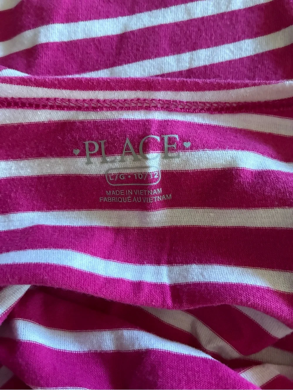 The Children's Place Hot Pink and White Striped Cold-Shoulder Dress - Picture 3 of 3